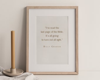 Billy Graham Quote Digital Download, Billy Graham Quotes, Billy Graham, Christian Quotes