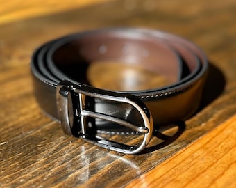 Brighton Reversible Embossed Alligator Gator Croc Dark Brown  display picture 2