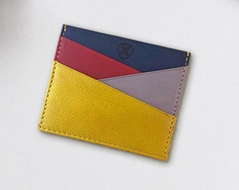 Handmade Goatskin Leather Card Wallet: Slim Minimalist Design