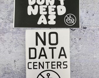 ANTI AI  - 30 Pack Thermal Label Stickers - 4" x 6" - Slaps - For Punk Purposes