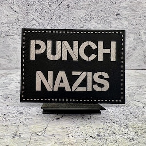 PUNCH NAZIS - Iron Front - Patch - Iron on - Vegan Materials