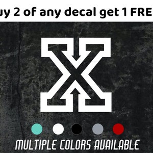 X Straight Edge Vinyl Decal