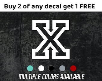 X Straight Edge Vinyl Decal