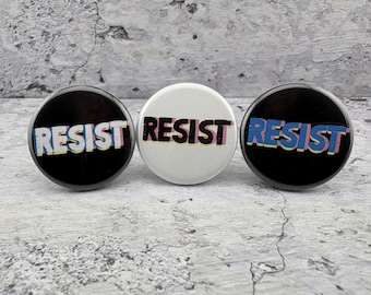 RESIST - 1.25" Button - 3 Buttons - Antifa