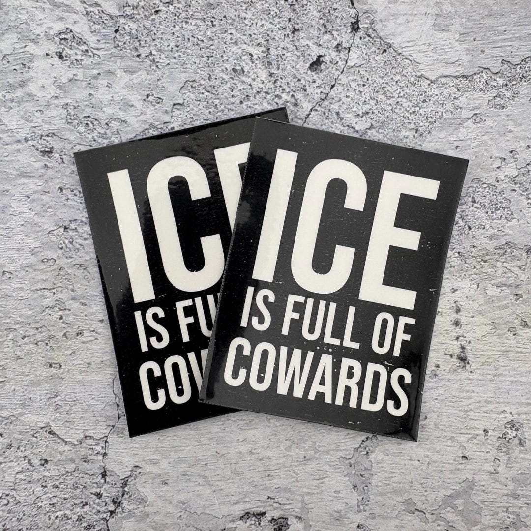 Ice is Full of Cowards - 2 Pack Sticker - Indoor - Water Resistant - 3 ...