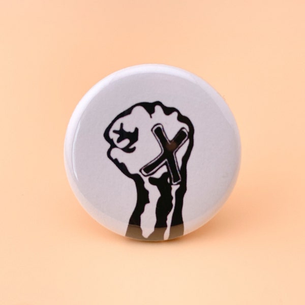 Straight Edge Raised Fist Youth of Today 1.25" Button Pin/ Magnet Keychain