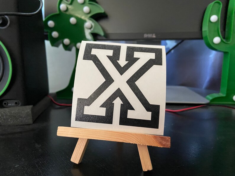 X Straight Edge Vinyl Decal Etsy