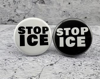 STOP ICE - 1.25" Button - Antifa
