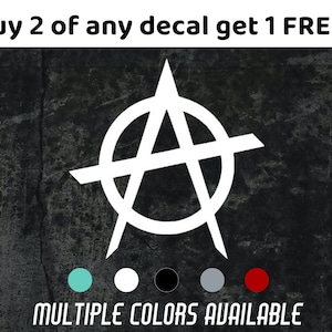 Anarchy Vinyl Decal Sticker Punk Rock