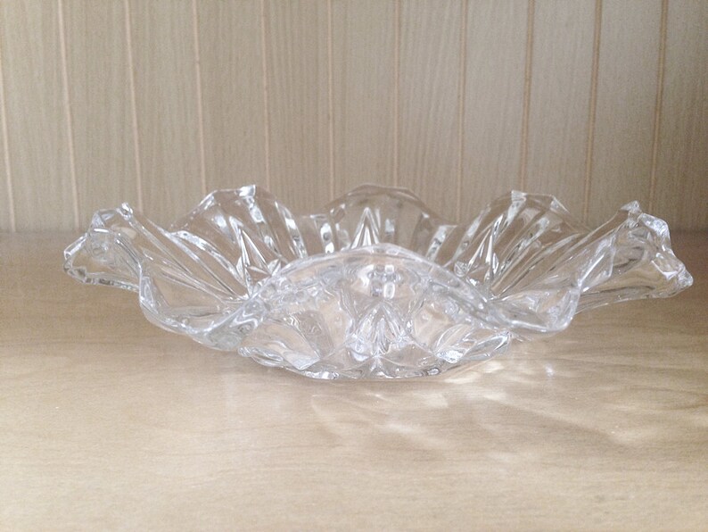Pioneer Embossed Fruit Clear Glass Bowl by Federal Glass Etsy