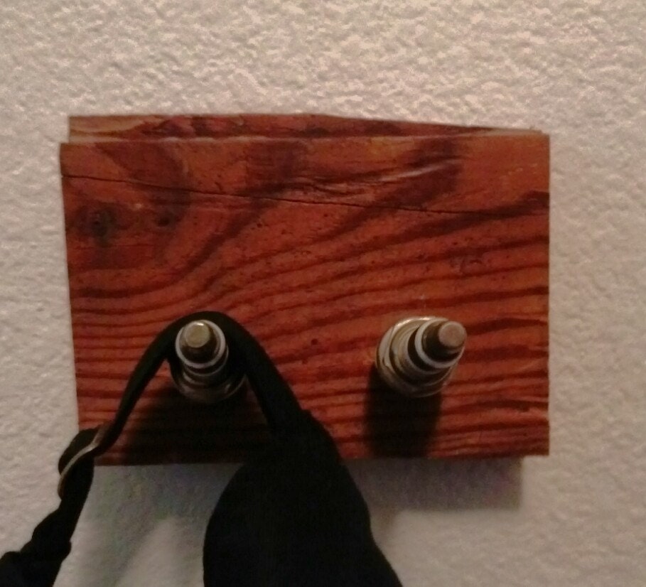 Spark Plug Hat or Key Holder With Vintage Floor Board Mount Etsy