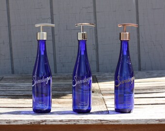 Cobalt Blue Saratoga Soap Dispenser with Metal Pump