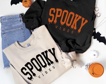 Spooky vibes UNISEX sweatshirt, Fall sweatshirt, fall season sweatshirt, spooky vibes sweatshirt