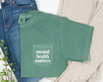 Mental Health Matters POCKET UNISEX shirt, Mental health awareness, Mental health shirt
