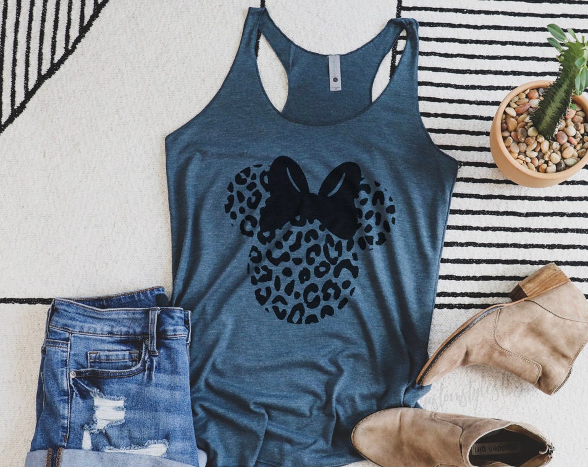 Discover Minnie Leopard Racerback Tank top, Disney Inspired shirt, Disney inspired shirt, Disney trip shirt