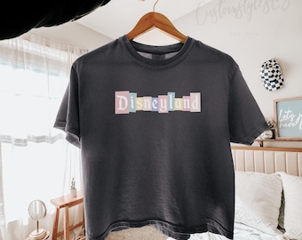 Disneyland Comfort color crop shirt, Disney inspired shirt, Disney Crop Top Shirt, Disney shirt