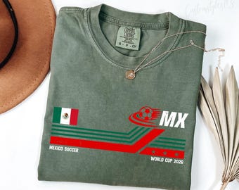 Mexico Shirt, comfort color T-shirt, World Cup 2026 Soccer Shirt, Mexico Distressed Shirt