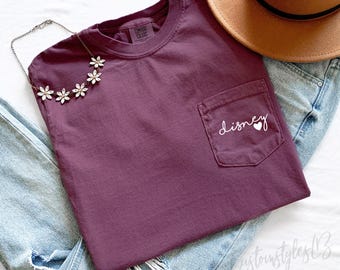 Disney POCKET UNISEX shirt, Minnie shirt, Disney inspired shirt, Park shirt