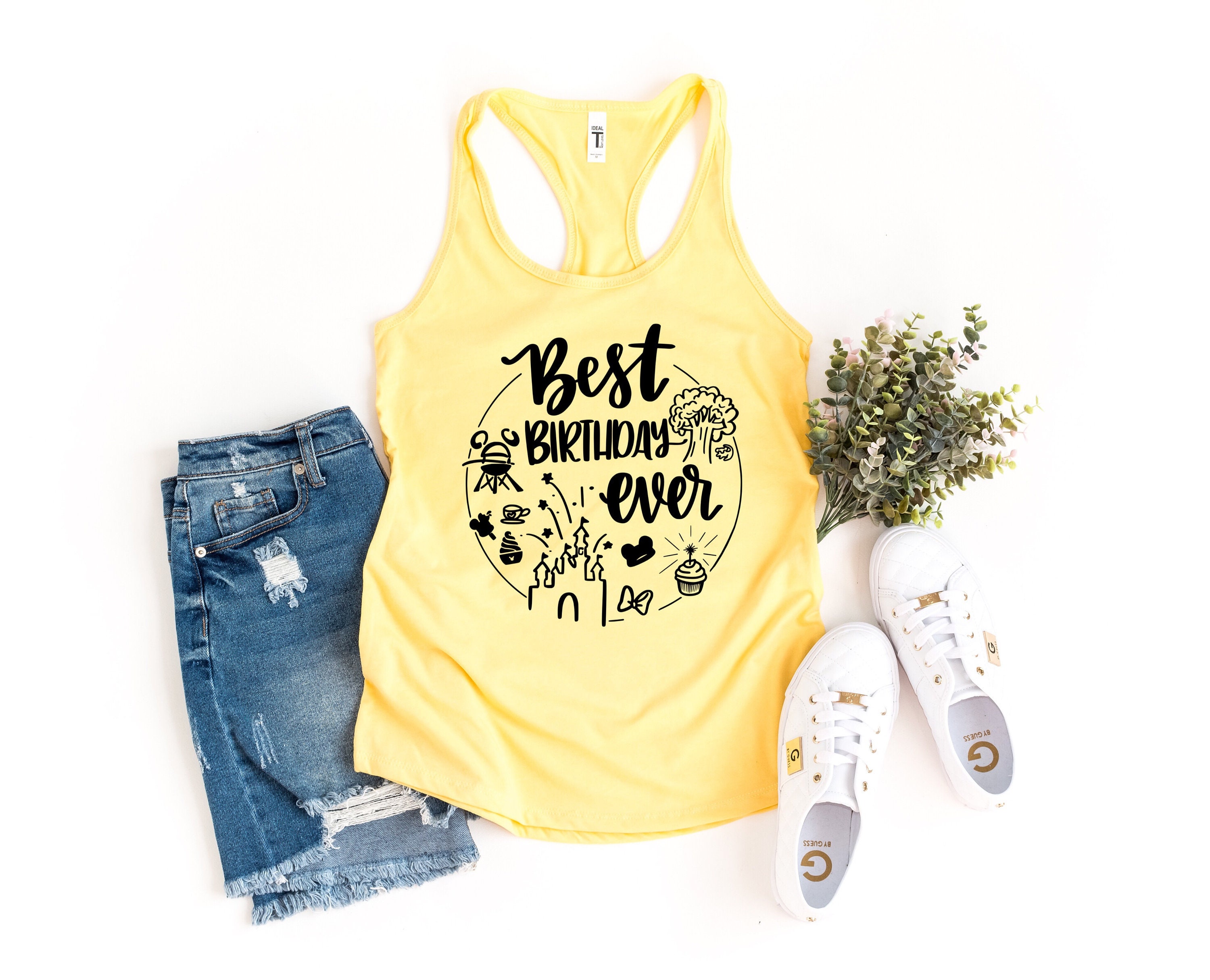 Best Birthday Ever Racerback tank top, Best Birthday ever tank, Disne…