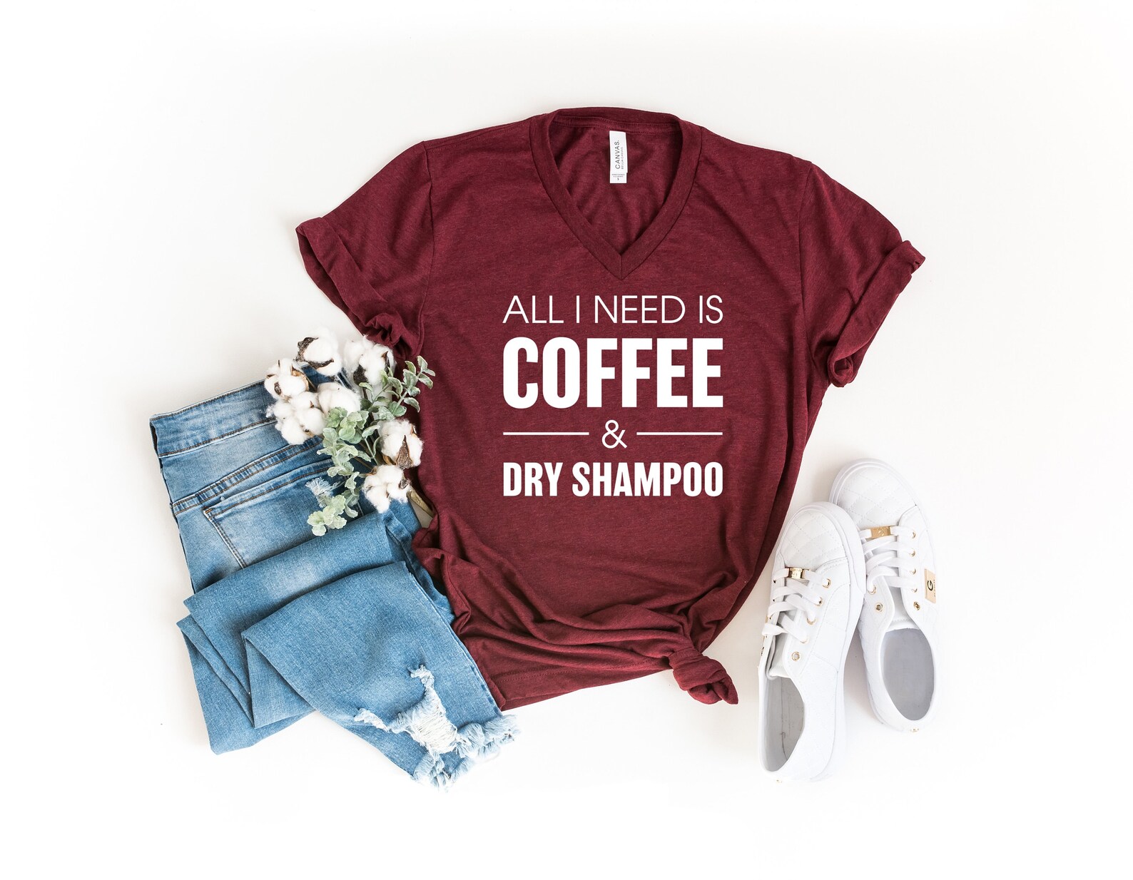 coffee and dry shampoo shirt