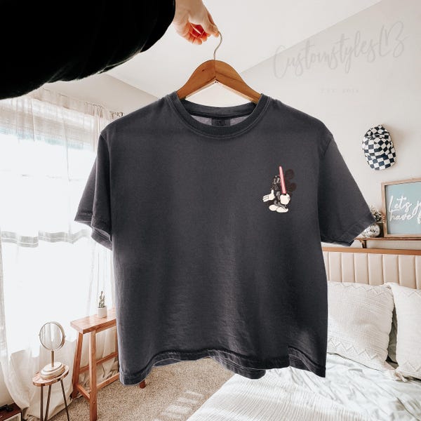 Retro Disney Mickey Star Wars crop Shirt, Darth Vader Shirt, Disney Trip