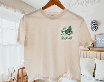 Mexico world cup Comfort color crop shirt, world cup shirt, mexico shirt