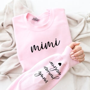 Mimi UNISEX sweatshirt, Customized sweatshirt, Mimi sweatshirt, Mimi sweatshirt, Mother&#39;s day gift, Mother&#39;s day sweatshirt, Mimi