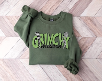 Grinchy mama sweatshirt, grinchy mama, mama sweatshirt, Christmas sweatshirt