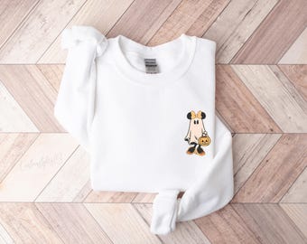 Minnie Ghost UNISEX T-shirt, Sweatshirt or Hooded Sweatshirt, Disney Halloween Sweater