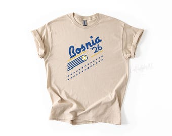 Bosnia Shirt, comfort color T-shirt, World Cup 2026 Soccer Shirt