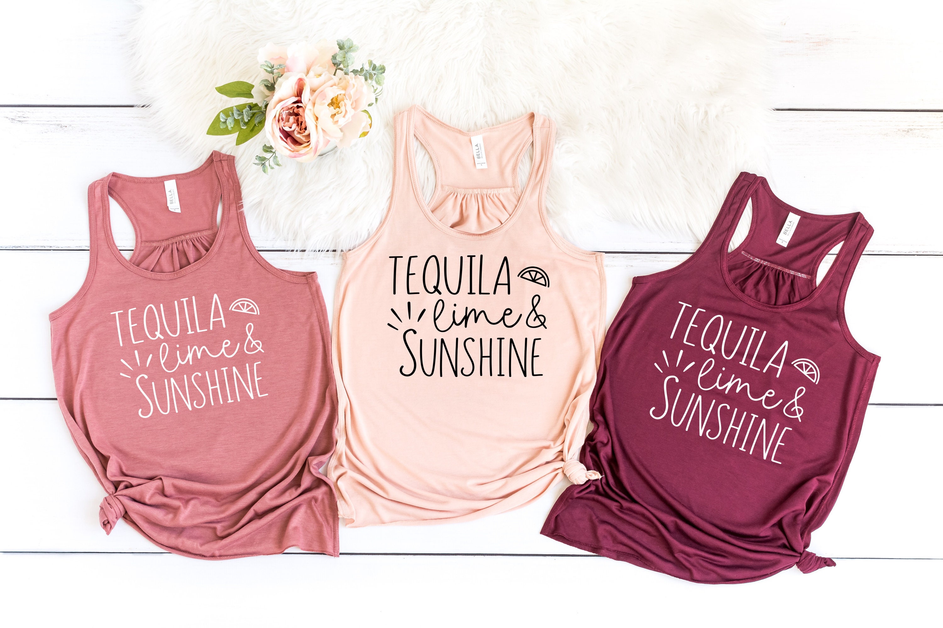 Trendy “Tequila and Lime” Racer Tank Tops