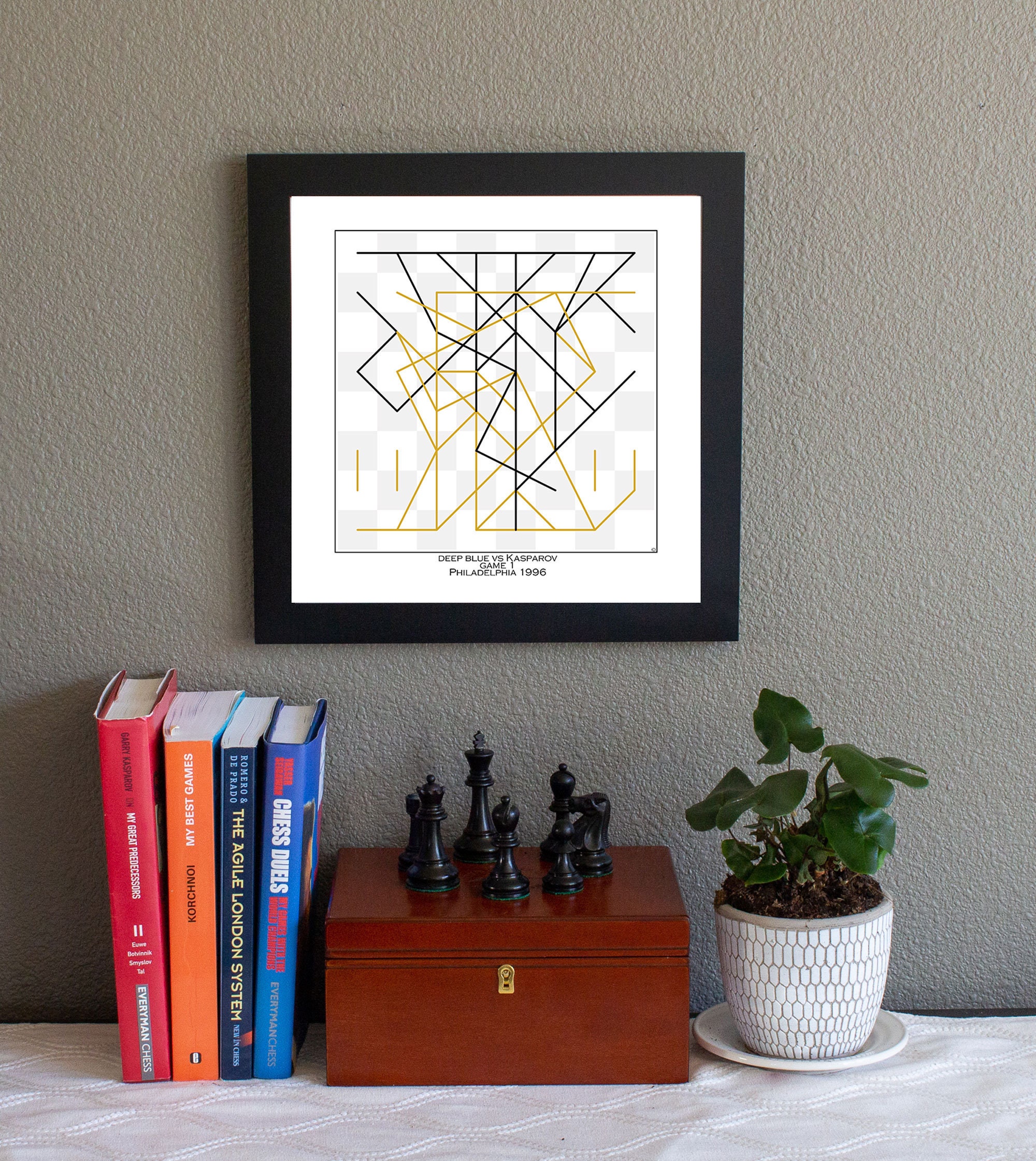 Chess Deep Blue v Kasparov, 1997 Framed Art Print for Sale by  fourthreethree