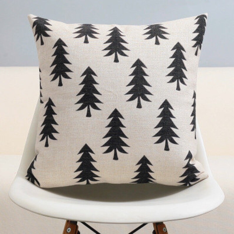Decorative Pillow Cover/pine Tree Christmas Tree Cushion Etsy Canada