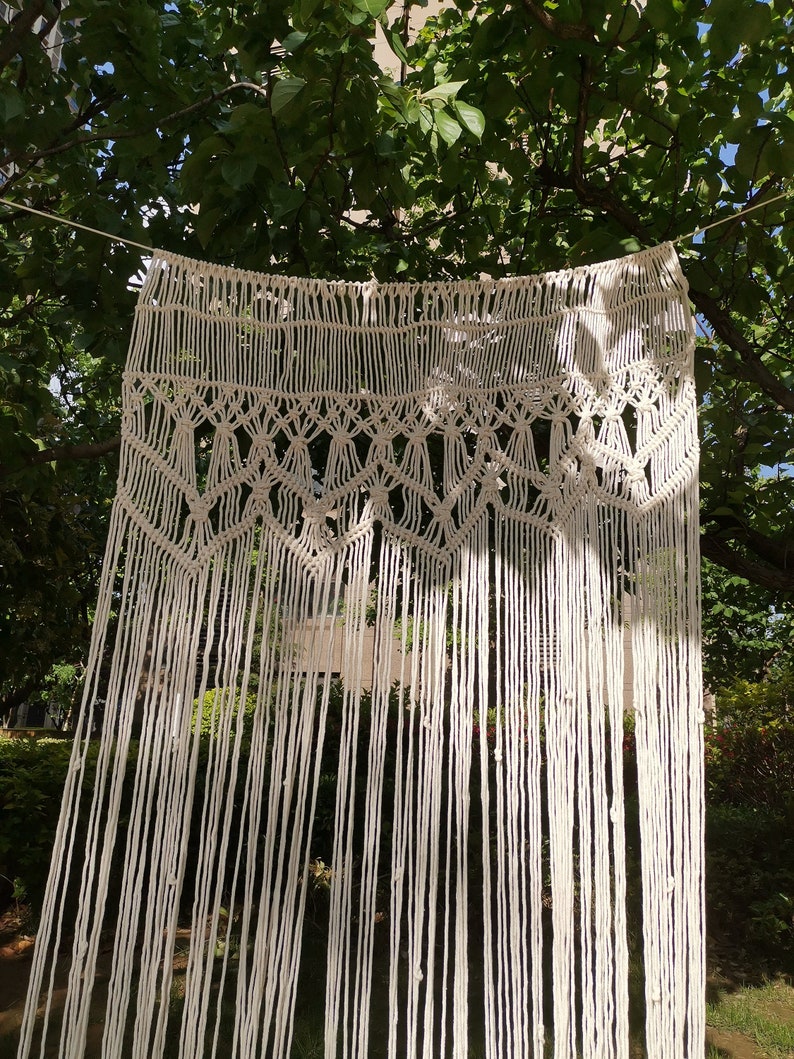 Macrame Wall Hanging Door Hanging Room Divider Macrame Etsy