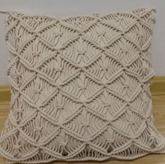 Macramé pillow cover Boho cushion cover Macrame pillow cover | Etsy