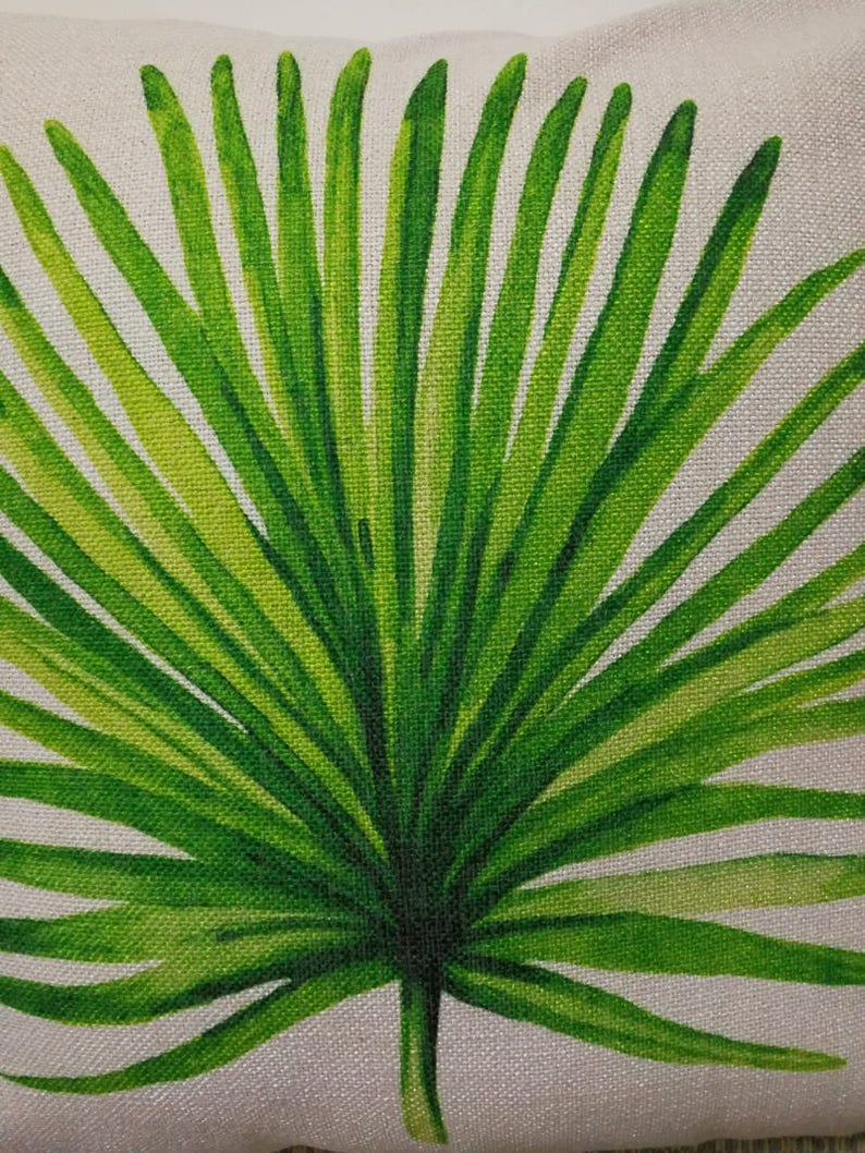 Decorative Throw Pillow/green Leaves Cushion Cover/pillow Etsy