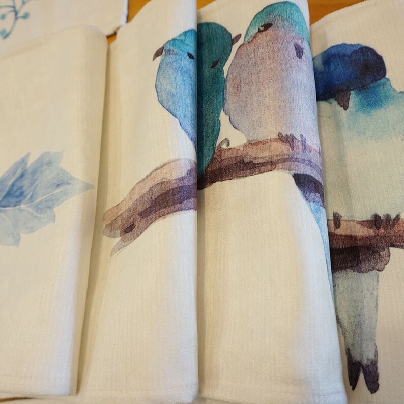 Tablecloth/Runner Watercolor birds Prints table linens Etsy