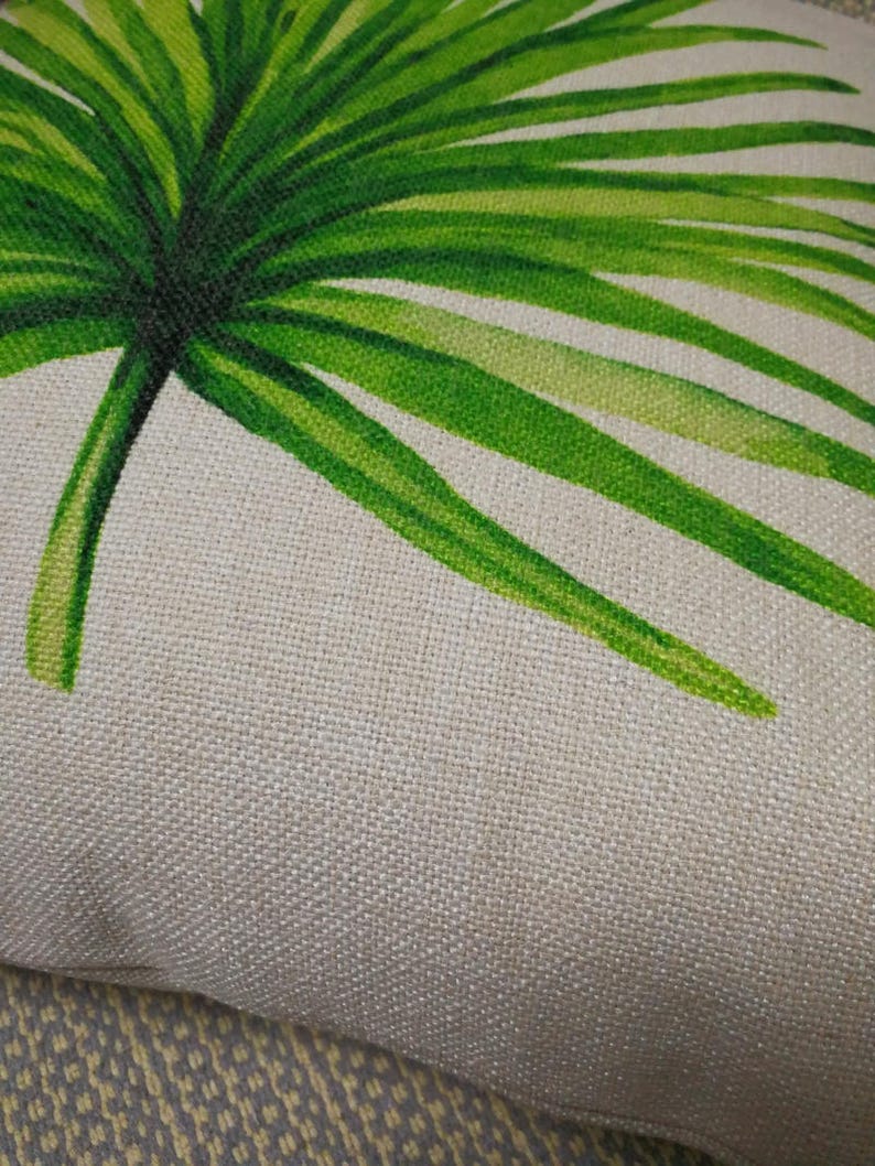 Decorative Throw Pillow/green Leaves Cushion Cover/pillow Etsy