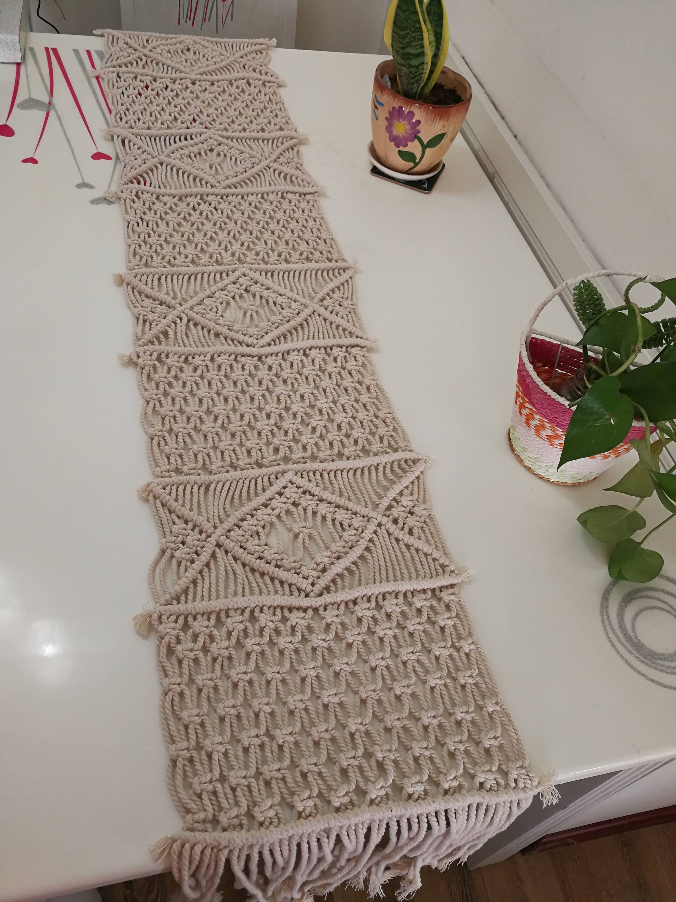Custome Table runner handmade macrame runner custom Size Etsy