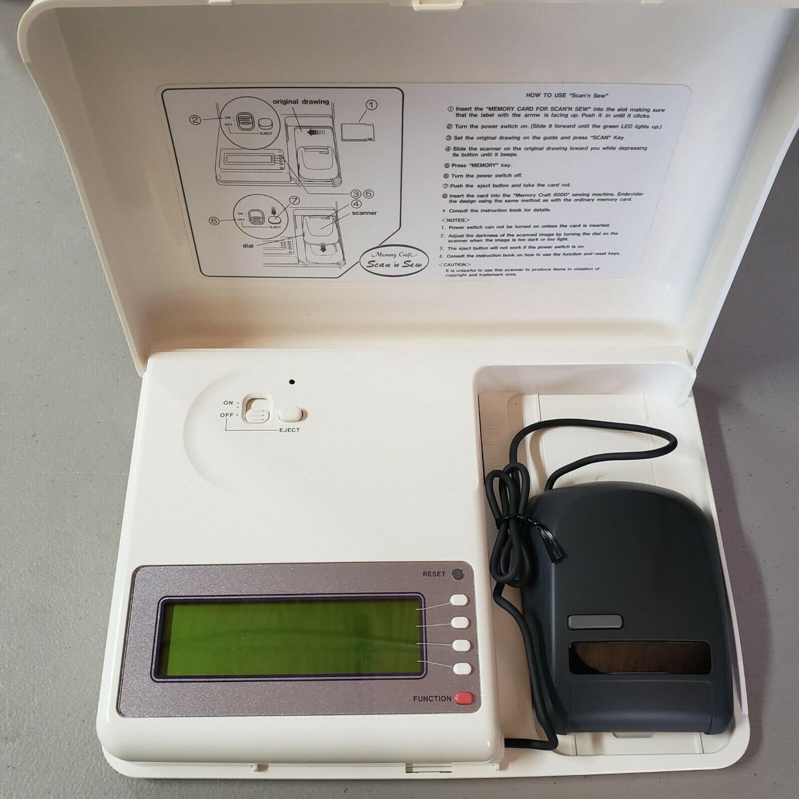 Jenome Memory Craft Scan 'n Sew Embroidery Scanner Machine Etsy