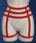 Valentine's Day- Strapped in Bondage garter belt/ body cage/ fetish lingerie/ harness/ festival ravewear