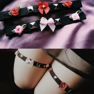 Cute kawaii strap leg garters