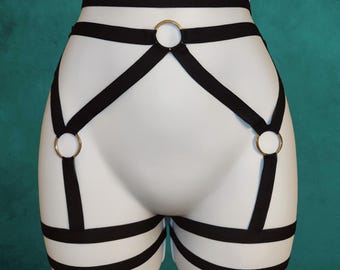 Strappy/ Bondage garter belt/ body cage/ fetish lingerie/ festival rave