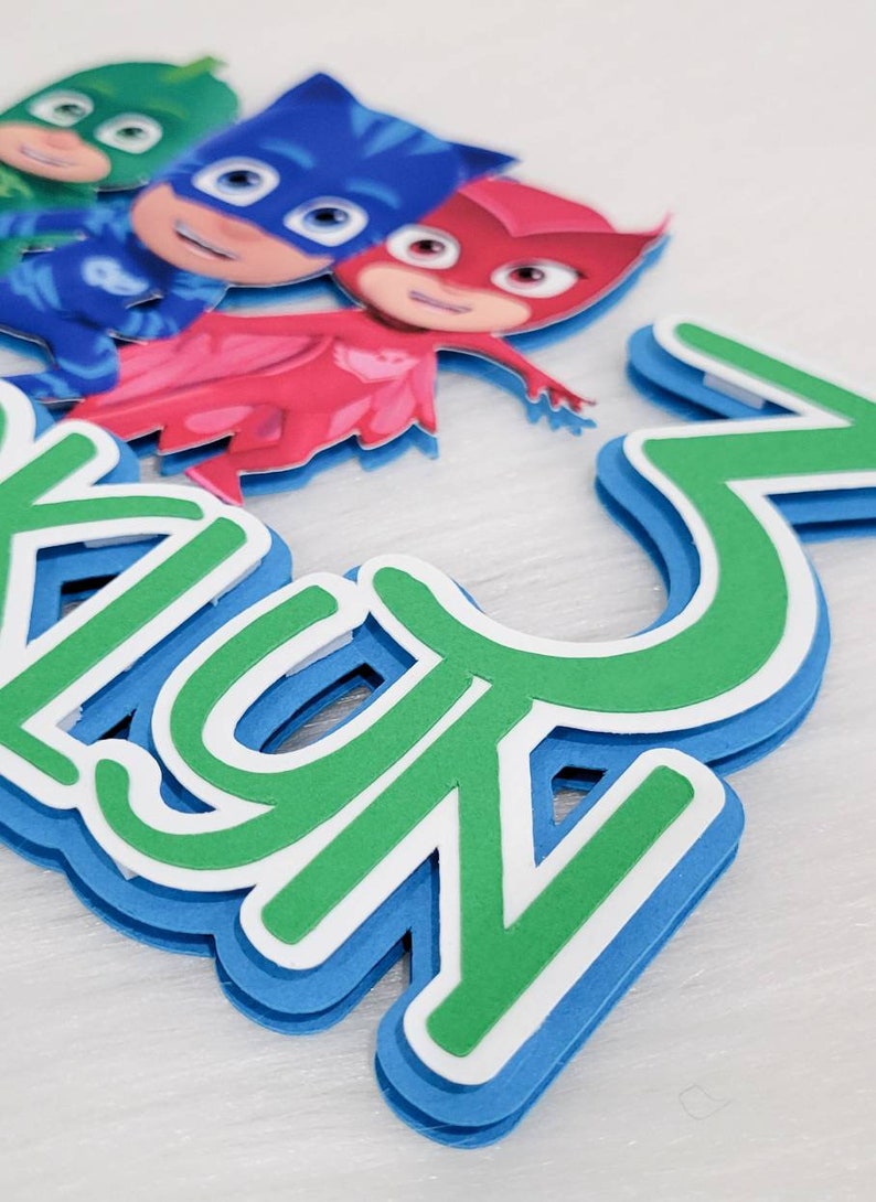 PJ Masks Cake Topper Etsy