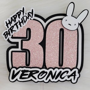 Bad Bunny Inspired Cake Topper