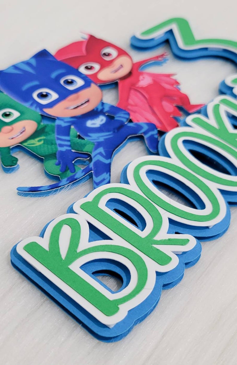 PJ Masks Cake Topper Etsy