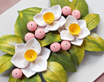 Vit påsklilja väggkonst - Mars födelseblommor - Vårblommor dekor - Pastell rumsdekor - Födelsedagspresentidé - Originalkonst