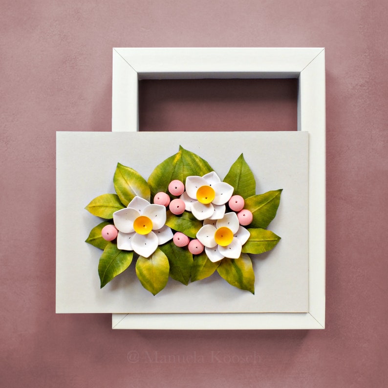White Daffodil Wall Art - March Birth Flowers - Spring Flowers Decor - Pastel Room Decor - Birthday Gift Idea - Original Art image 2