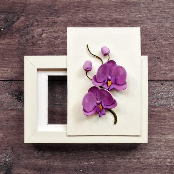 Purple Orchid Wall Art Mini Frame - Phalaenopsis Moth Orchid