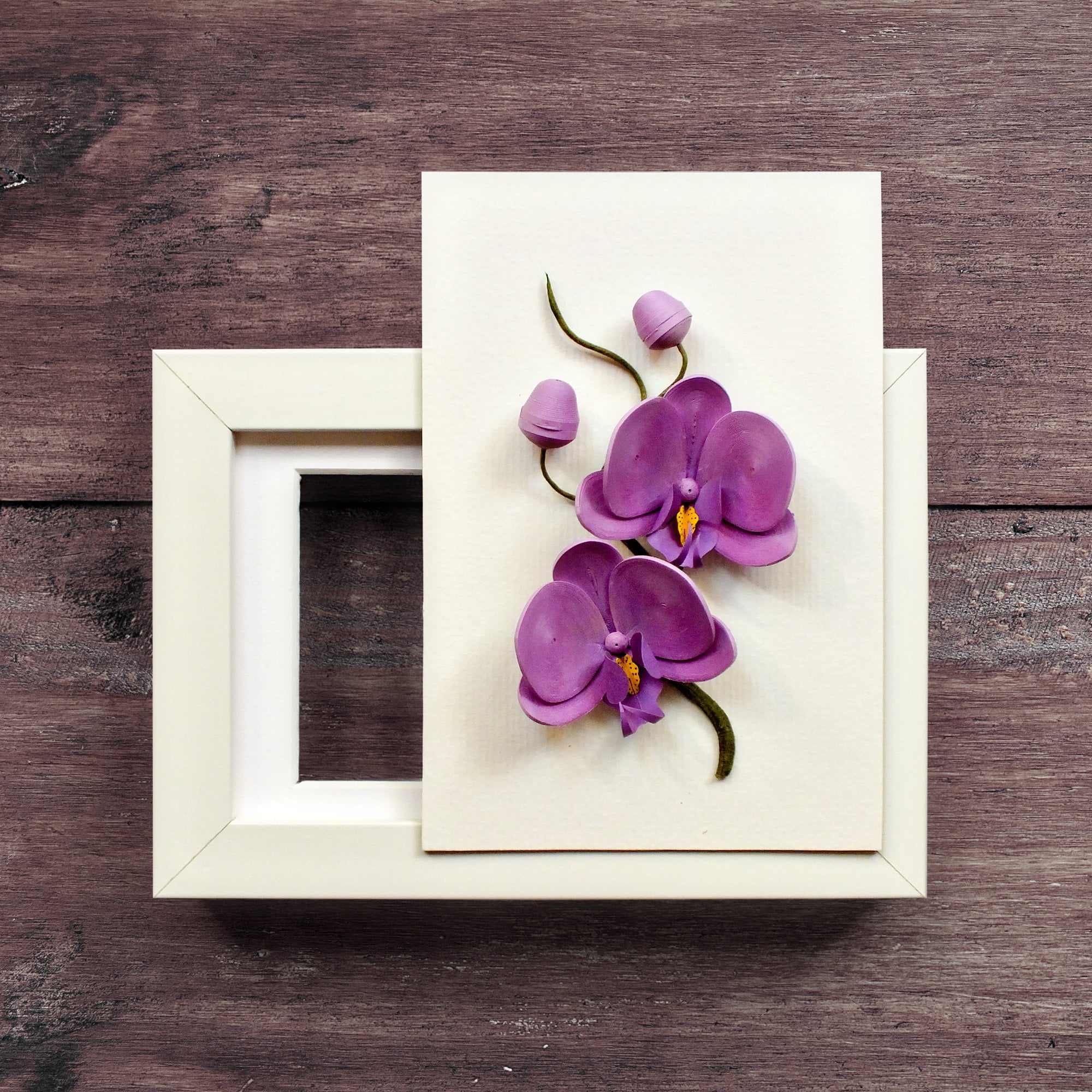 Purple Orchid Wall Art Mini Frame - Phalaenopsis Moth Orchid